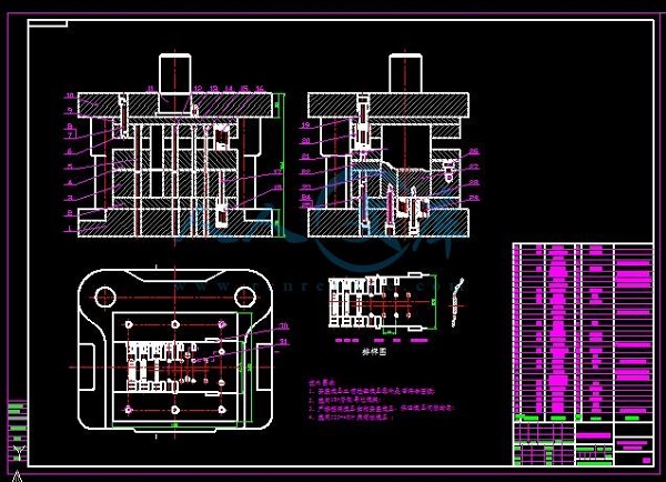 Mold assembly drawing