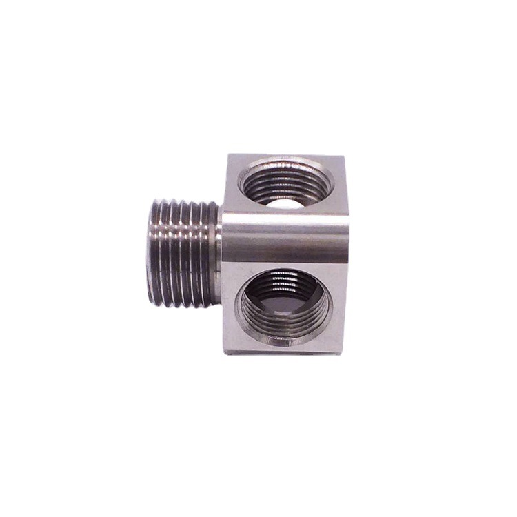 CNC machining of stainless steel precision parts by turning and milling composite machining, side milling and side drilling machine machining
